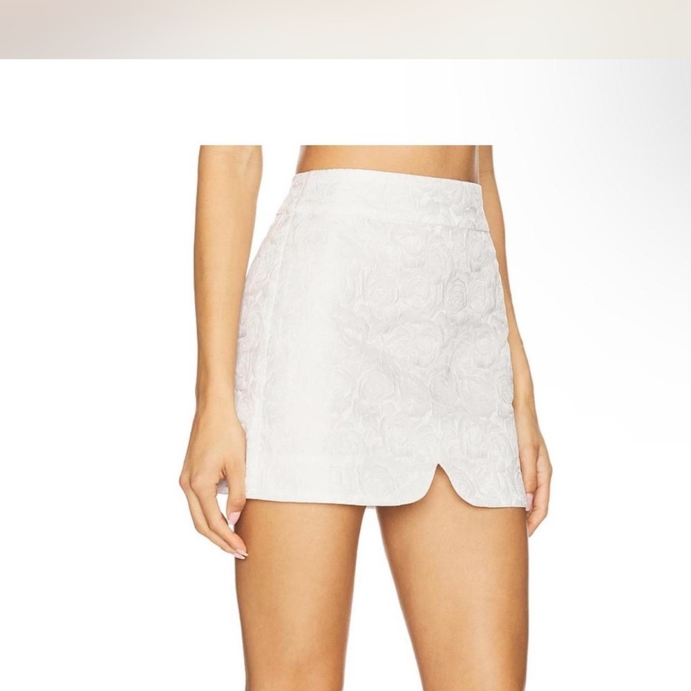 Amanda Uprichard white floral skirt